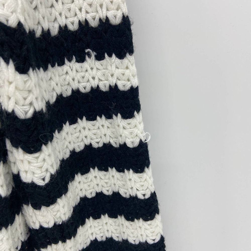 Catherine Malandrino Black White Stripe Knit Cowl neck Sweater NWT womens S - Picture 5 of 5